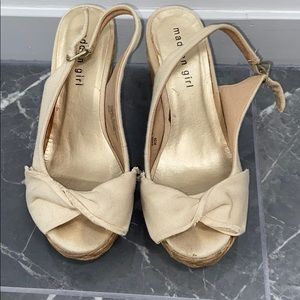 Madden Girl beige wedges